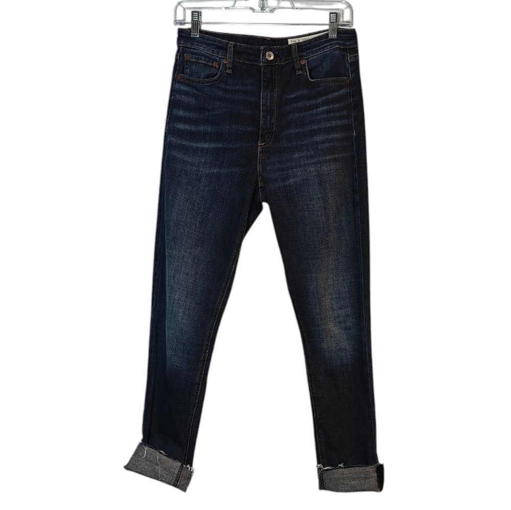 RAG & BONE Nina High Rise Skinny Jean Ankle Dark Wash Denim Size 27